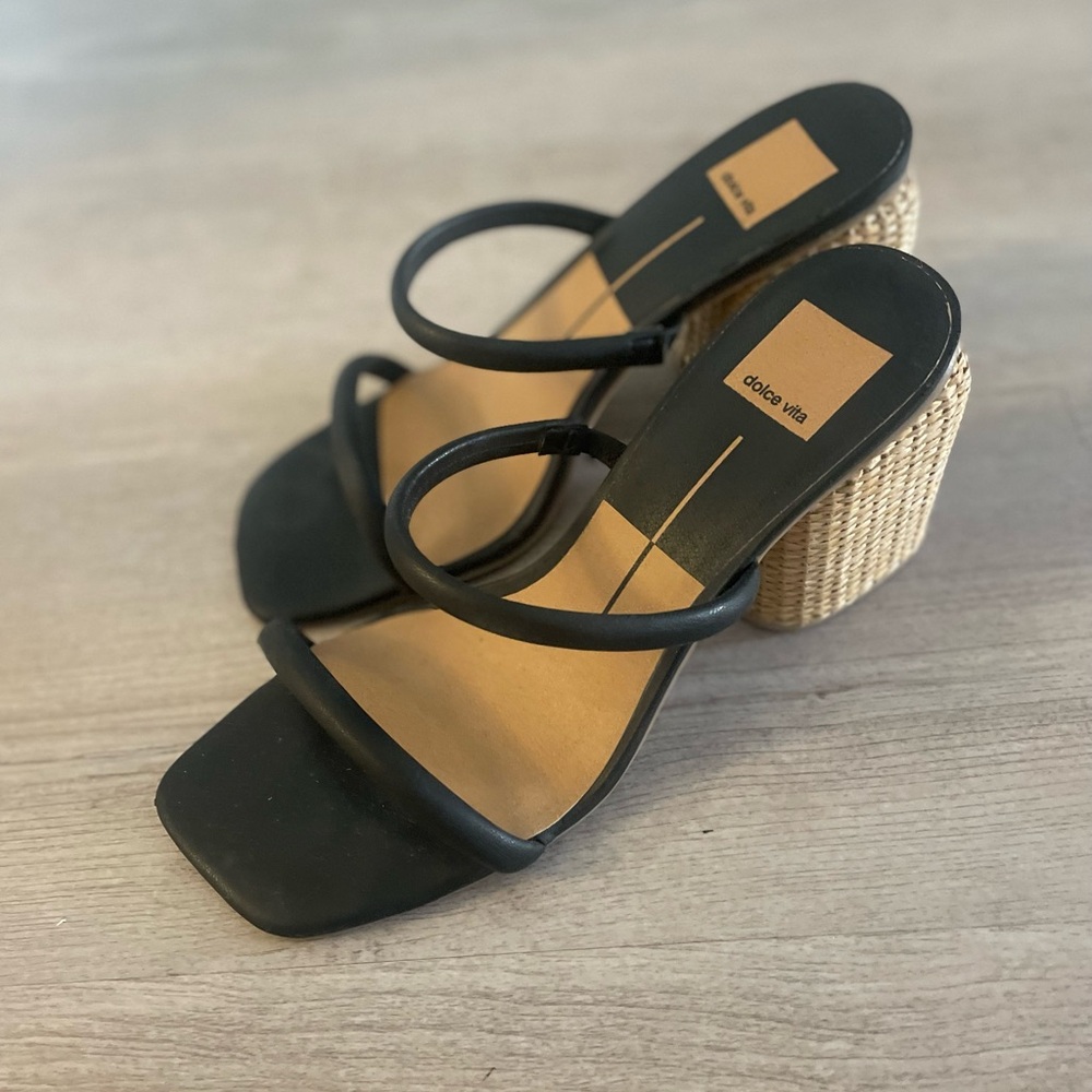 Dolce Vita Raffia “Nancie” Block Heel